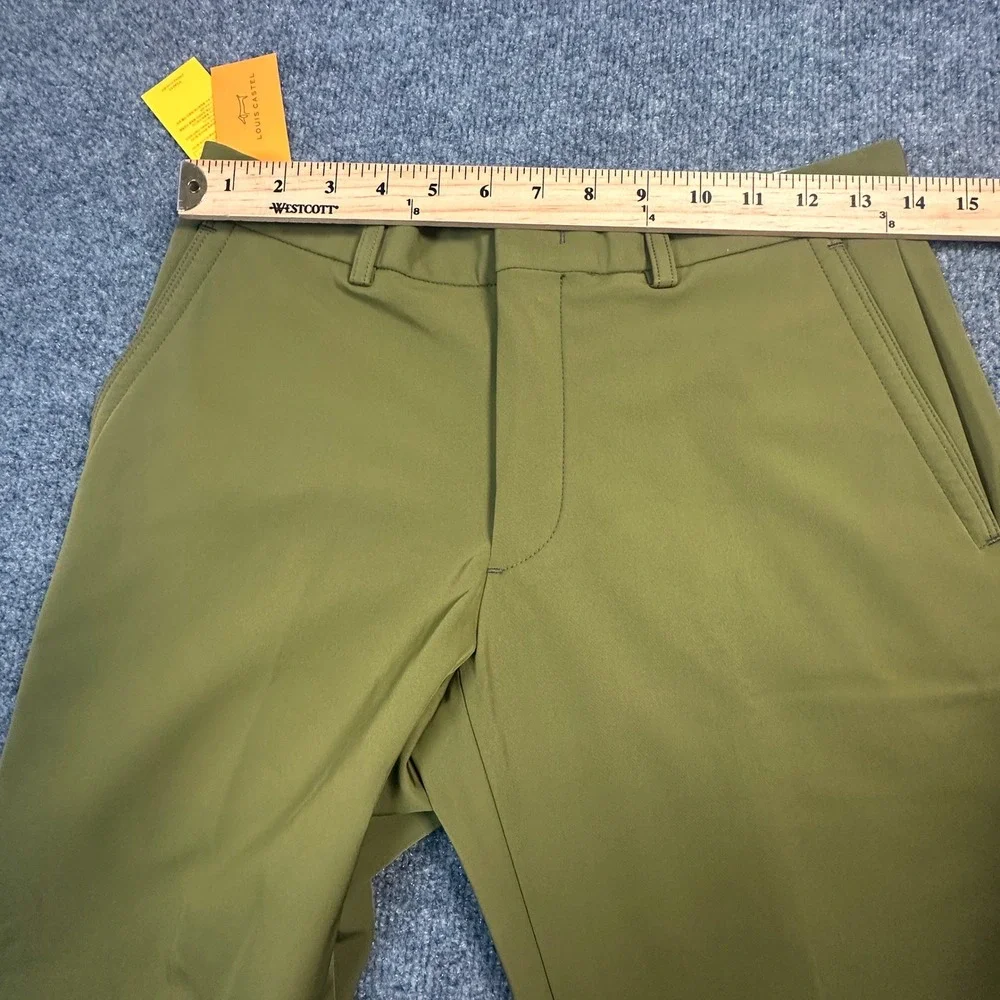 Louis Castel Mens Olive Green Technical Golf Chino Trousers Pants 32x34